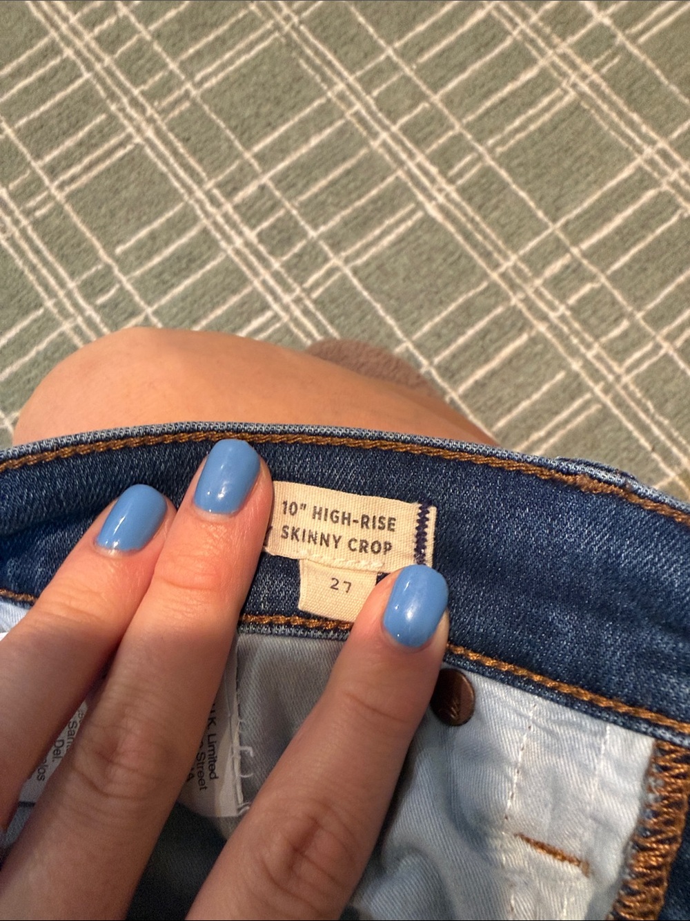 Madewell Blue High-Rise Skinny Crop Jeans